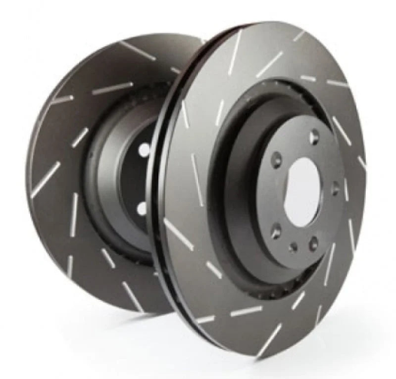 EBC USR Slotted Rear Rotors fits 2012-2017 Tesla Model S / 2016-2021 Tesla Model X - Side View