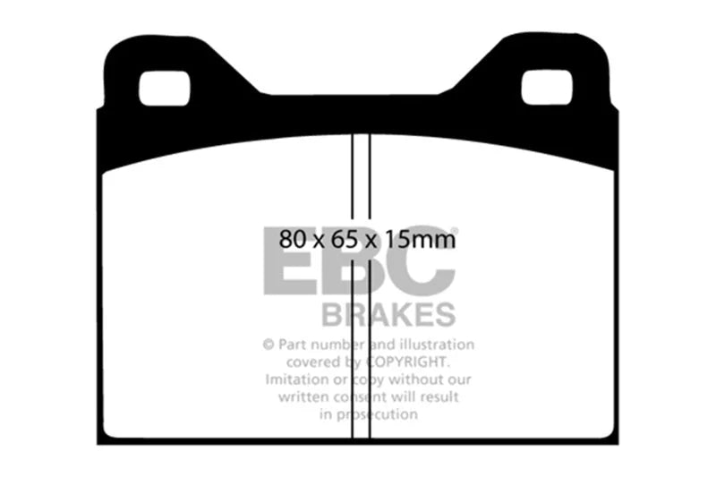 EBC Ultimax Rear Brake Pads fits 2014-2021 Mitsubishi Outlander / Outlander PHEV - Side View