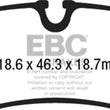 Load image into Gallery viewer, EBC 16+ Mercedes-Benz Commercial Metris Van Ultimax Rear Brake Pads - Side View