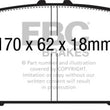 Load image into Gallery viewer, EBC 06-07 Infiniti QX56 5.6 (Akebono) Ultimax2 Front Brake Pads - Side View