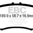 Load image into Gallery viewer, EBC 14+ Acura MDX 3.5 Ultimax2 Front Brake Pads - Side View