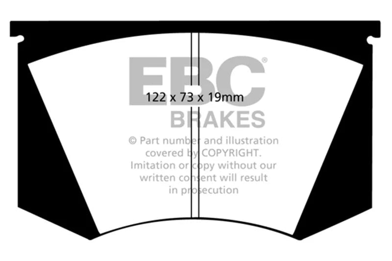 EBC Yellowstuff Front Brake Pads fits 1964-1966 Ac Shelby Cobra 7.0L / 1960-1992 Aston Martin DB4 / DBS / V-8 / Virage / 1...