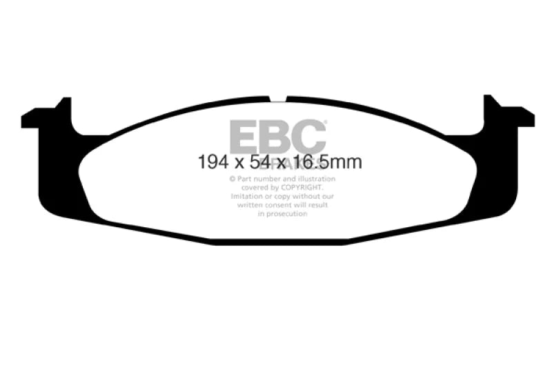 EBC Yellowstuff Front Brake Pads fits 1994-1996 Ford Bronco Eddie Bauer / 1994-1996 Ford Bronco XL / 1994-1996 Ford Bronco...