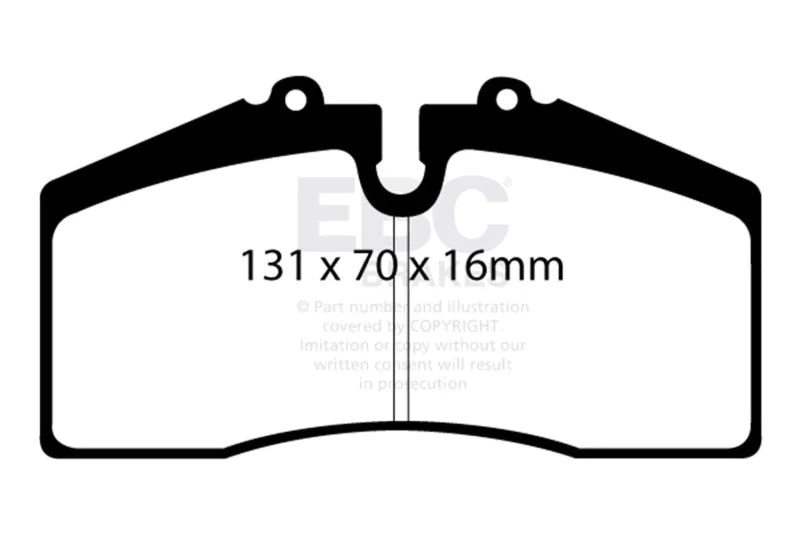 EBC Yellowstuff Front Brake Pads fits 2005-2014-2015-2021 Ford Mustang / 2012-2013 Ford Mustang Boss / 2008-2020 Ford Must...