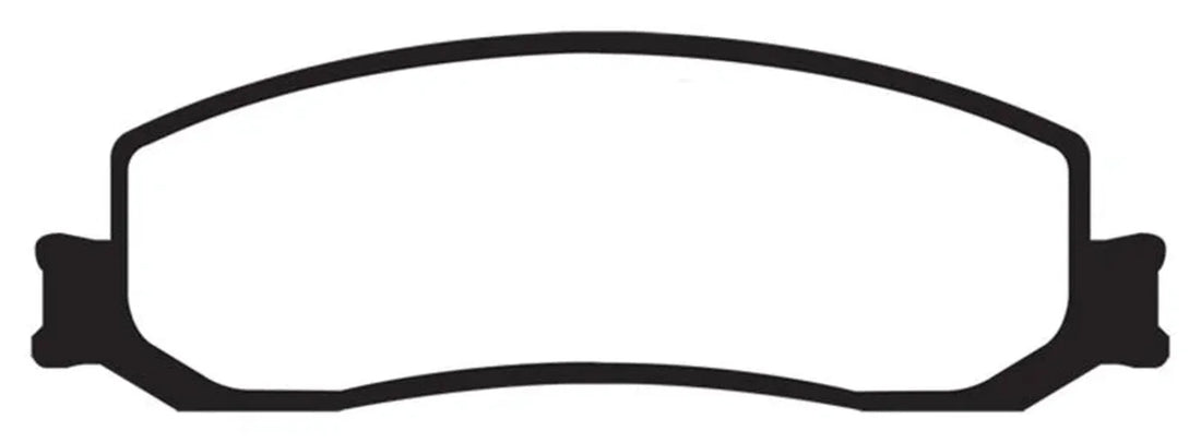EBC 12 Ford F250 (inc Super Duty) 6.2 (2WD) Yellowstuff Front Brake Pads - Side View