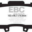 Load image into Gallery viewer, EBC 15+ Ford Mustang 2.3 Turbo Performance Pkg Yellowstuff Front Brake Pads - Side View