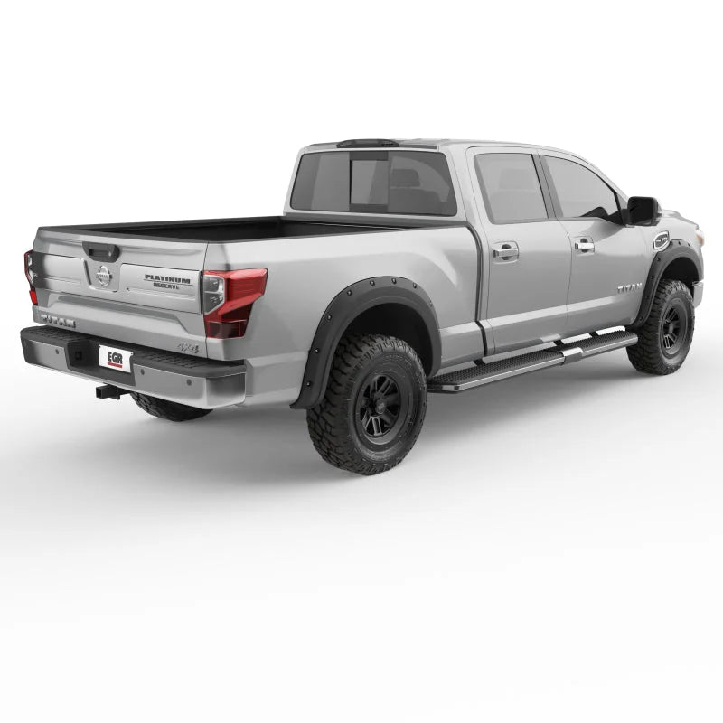 EGR 16+ Nissan Titan XD Bolt-On Look Fender Flares - Set - Installation View