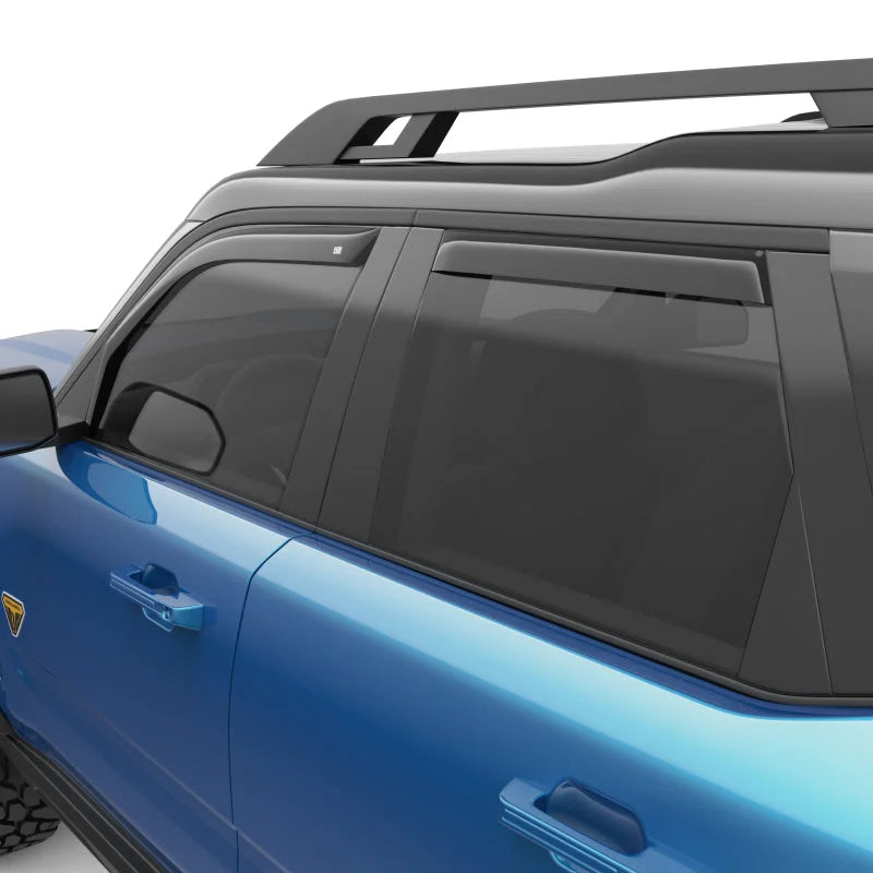 EGR 21-22 Ford Bronco Sport 4 Door In-Channel Window Visors - Dark Smoked (573561) - Back View