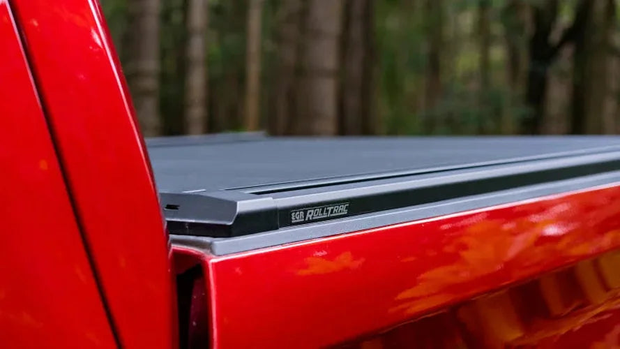 EGR 19-23 Chevrolet Silverado RollTrac Electric Retractable Bed Cover - Side View