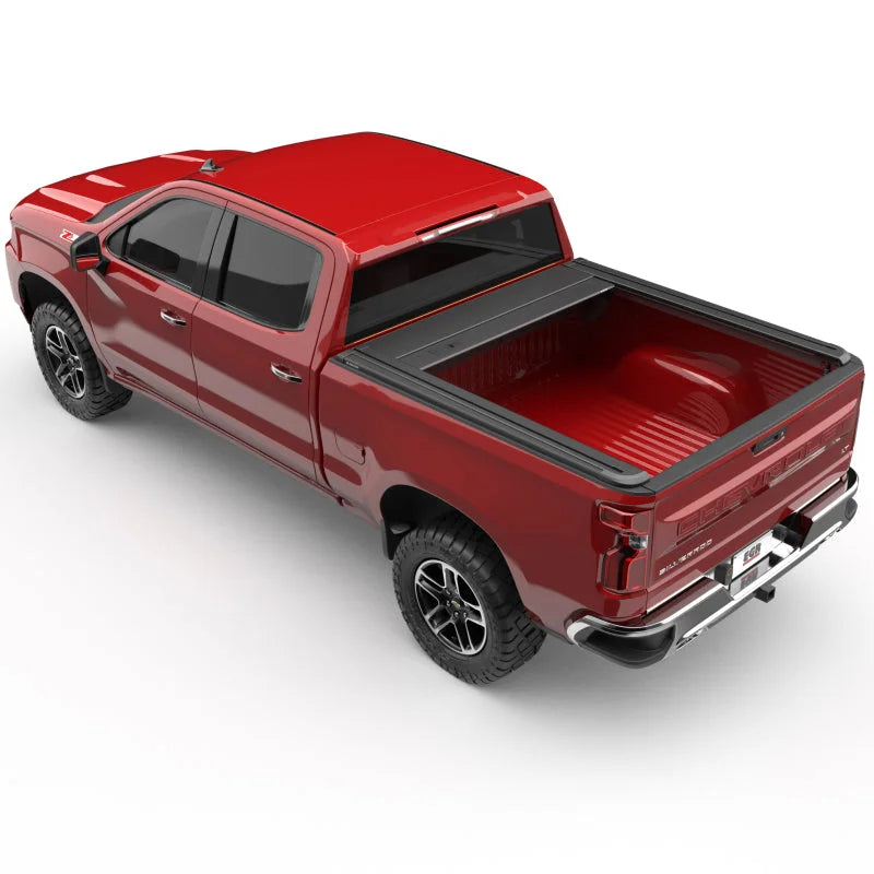 EGR RollTrac Manual Retractable Bed Cover Chevy 1500 Short Box - Back View