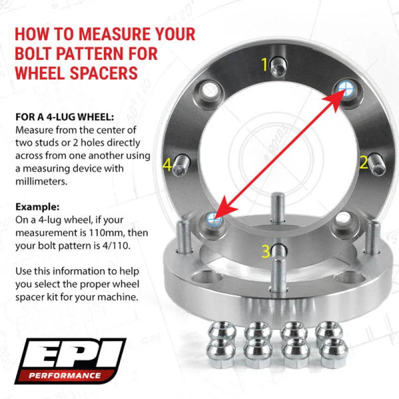 EPI 4/137 Wheel Spacer 12 mm. 1.5 in. - Main Product View