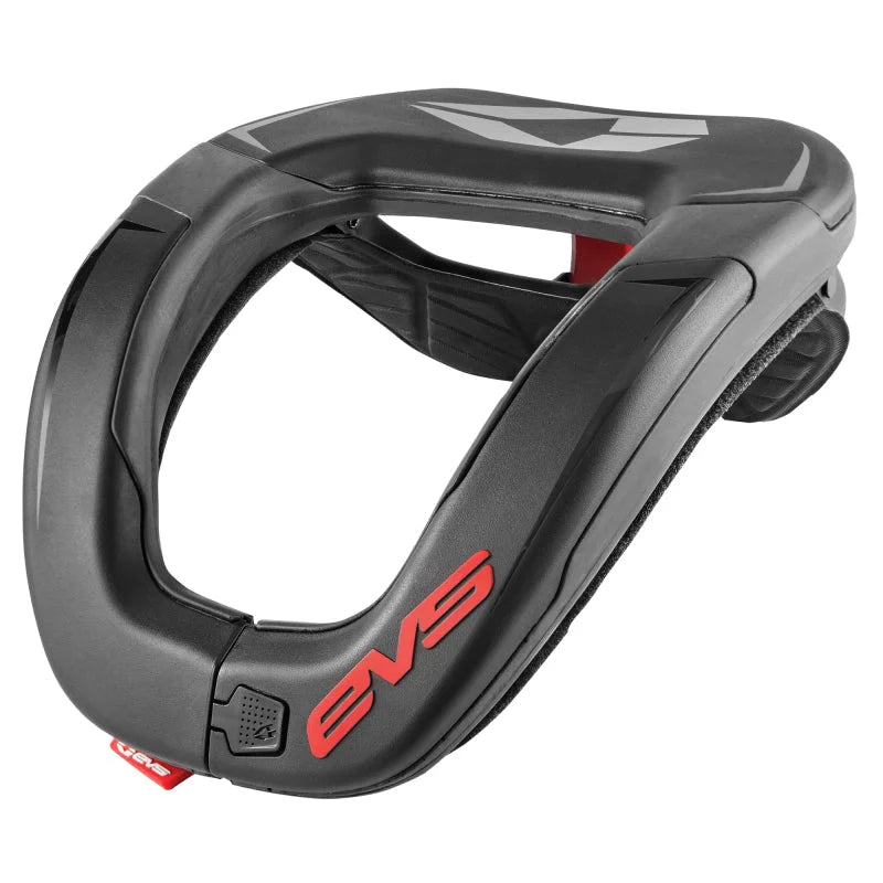 EVS R4 Race Collar Black - Youth - Side View