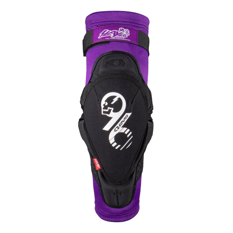 EVS Slayco96 Knee Guard Pair Purple/Black - Youth - Detail View