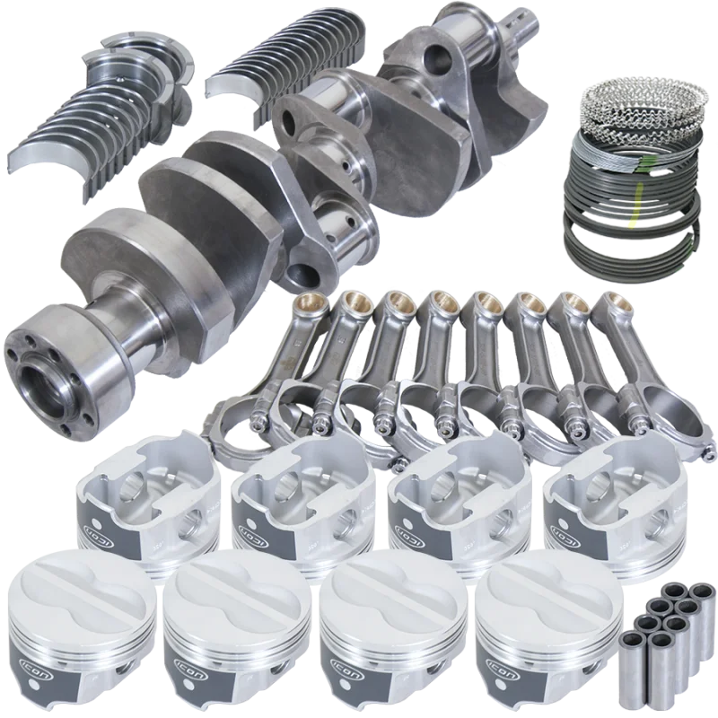 Eagle 1Pc 3.750in Crank 5.700in I-Beam Rods -10cc 4.030in Pistons Rotating Assembly fits Chevrolet 350