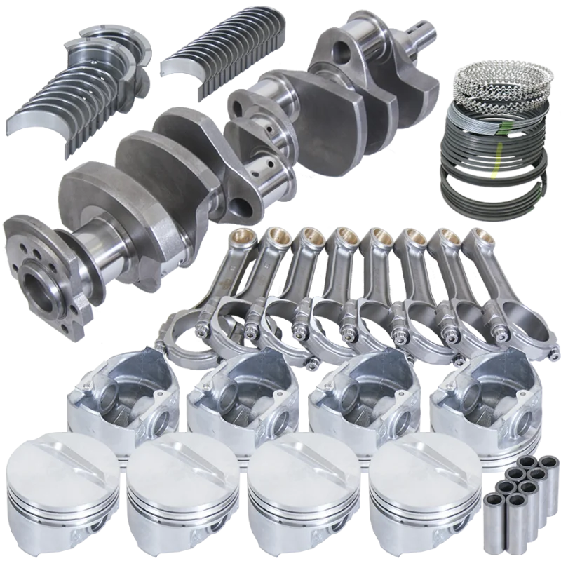Eagle 1Pc 3.750in Crank 5.700in I-Beam Rods -7cc 4.040in Pistons Rotating Assembly fits Chevy LT1350 - Side View