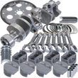 Load image into Gallery viewer, Eagle 1Pc 3.750in Crank 6.000in I-Beam 4.030in Pistons 168 Tooth FP Balanced Assembly fits Chevy LT1350 - Side View