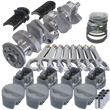 Load image into Gallery viewer, Eagle 3.480in Crank 5.700in H-Beam -5cc Flat Top 4.060in Pistons Rotating Assembly fits Chevy 350 - Side View