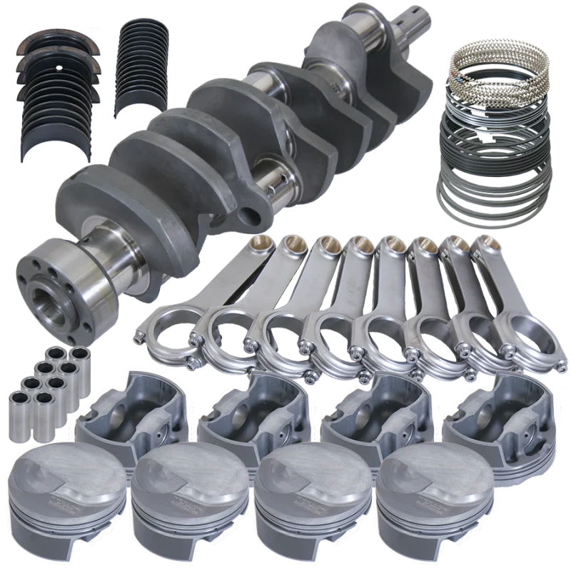 Eagle 4.250in Crank 6.385in H-Beam 18cc Dome 4.280in Pistons Rotating Assembly fits Chevy 454 - Side View