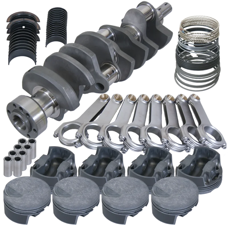 Eagle 4.250in Crank 6.385in H-Beam -3cc Flat Top 4.310in Pistons Rotating Assembly fits Chevy 454 - Side View