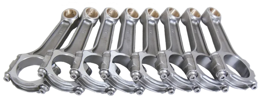 Eagle 5140 I-Beam Connecting Rod 6.135in w/ 7/16in ARP 8740 (Set of 8) fits 1961-2000 2006-2015 Chevrolet Bel Air / Biscay...