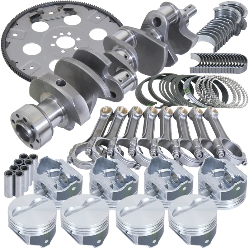 Eagle Balanced Assembly 1Pc 3.750in Crank 5.700in I-Beam Rods 4.000in Pistons 168 Tooth FP fits Chevy 350 - Side View