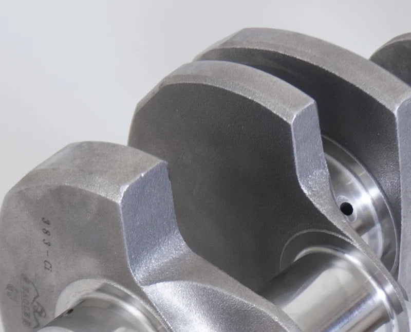 Eagle Chevrolet 305/350 Small Block 2pc Rear Seal 3.75in Stroke Internal Balance Cast Crank Shaft - Installation View