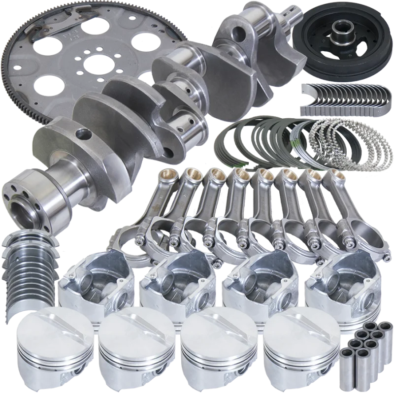 Eagle Chevrolet 350 Balanced 1Pc Rear Seal Rotating Assembly Kit .040 Bore Dome 153 Tooth Flex Plate - Main Product View