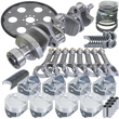 Load image into Gallery viewer, Eagle Chevy 350 1Pc 3.750in Crank 5.700in I-Beam Rod 4.030in Pistons Eagle 153 Tooth FP Bal Assembly - Side View