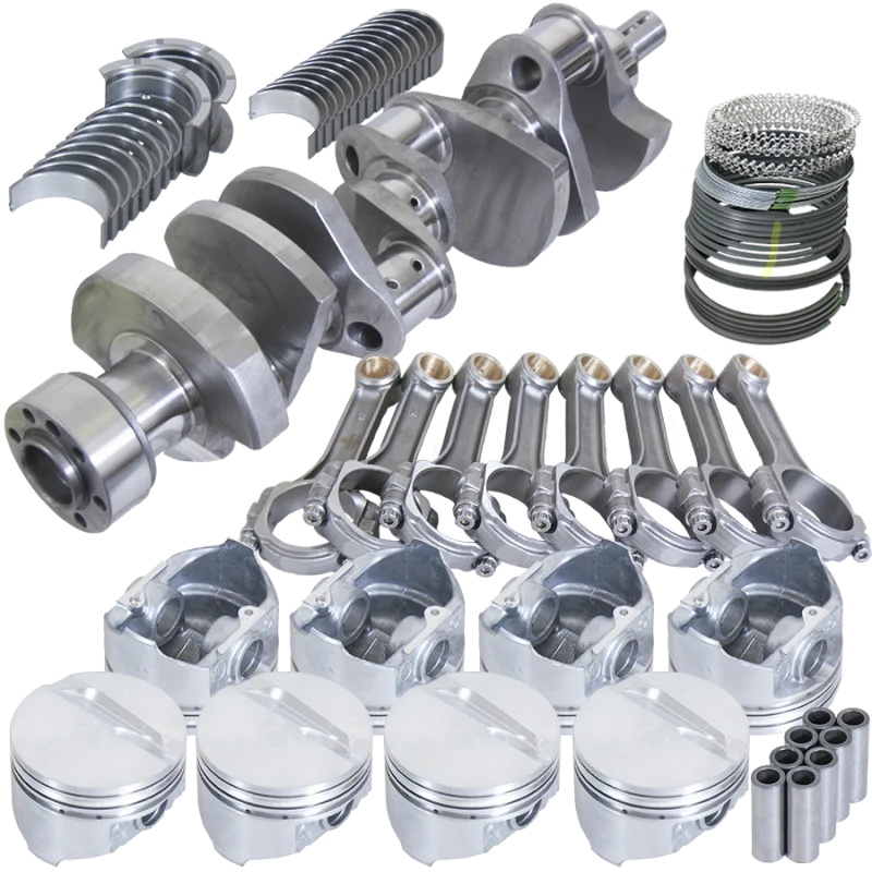 Eagle Chevy 350 1Pc 3.750in Crank 5.700in I-Beam Rods 4.030in Pistons 168 Tooth FP Balanced Assembly - Main Product View