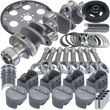 Load image into Gallery viewer, Eagle Chevy 350 1Pc 3.750in Crank 5.700in I-Beam Rods 4.040in Pistons 153 Tooth FP Balanced Assembly - Side View