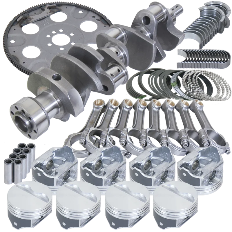 Eagle Chevy 350 1Pc 3.750in Crank 5.700in I-Beam Rods 4.040in Pistons 153 Tooth FP Balanced Assembly - Main Product View