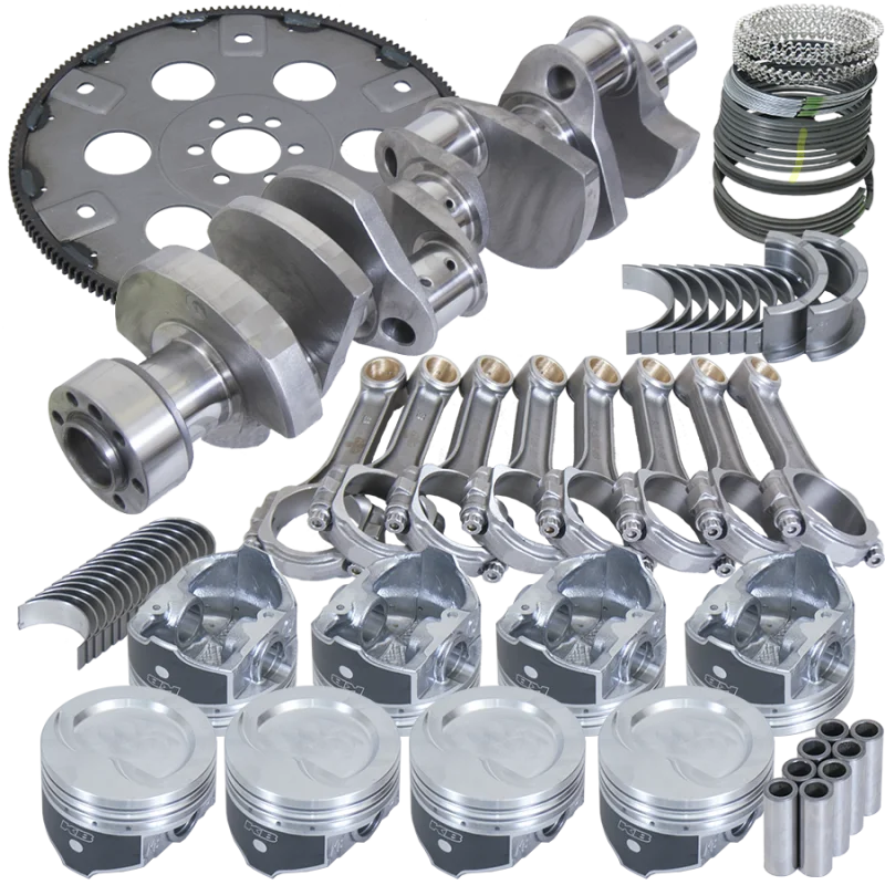 Eagle Chevy 350 1Pc 3.750in Crank 5.700in I-Beam Rod 4.030in Pistons 168 Tooth FP Balanced Assembly - Main Product View