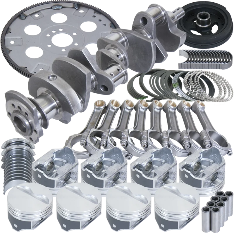 Eagle Chevy 350 2Pc 3.750in Crank 5.700in I-Beam Rods 4.040in Pistons 168 Tooth FP Balanced Assembly - Main Product View