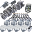 Load image into Gallery viewer, Eagle Chevy 350 3.480in Crank 5.700in I-Beam Rods -7cc Flat Top 4.060in Pistons Rotating Assembly - Side View
