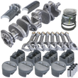 Load image into Gallery viewer, Eagle Chevy 350 3.750in Crank 5.700in I-Beam Rods -5cc Flat Top 4.040in Pistons Rotating Assembly - Side View