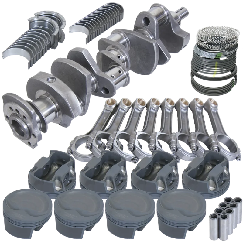 Eagle Chevy 350 3.750in Crank 6.000in I-Beam Rods -16cc 4.030in Pistons Rotating Assembly - Side View