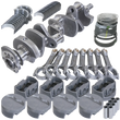 Load image into Gallery viewer, Eagle Chevy 350 3.750in Crank 6.000in I-Beam Rods -5cc Flat Top 4.040in Pistons Rotating Assembly - Side View