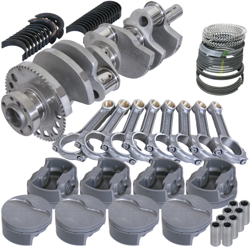 Eagle Chevy LS3 4in 4140 Crank 6.125in 4340 Rods -5.8cc Flat Piston Pro Street Rotating Assembly - Main Product View