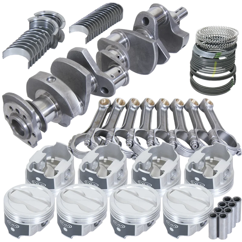 Eagle Chevy LT1350 1Pc 3.750in Crank 5.700in I-Beam Rods -18cc 4.030in Pistons Rotating Assembly - Side View