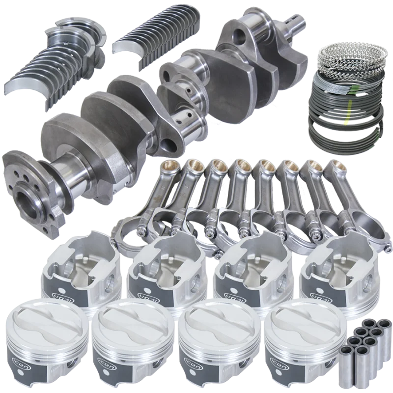 Eagle Chevy LT1350 1Pc 3.750in Crank 5.700in I-Beam Rods -18cc 4.030in Pistons Rotating Assembly - Side View