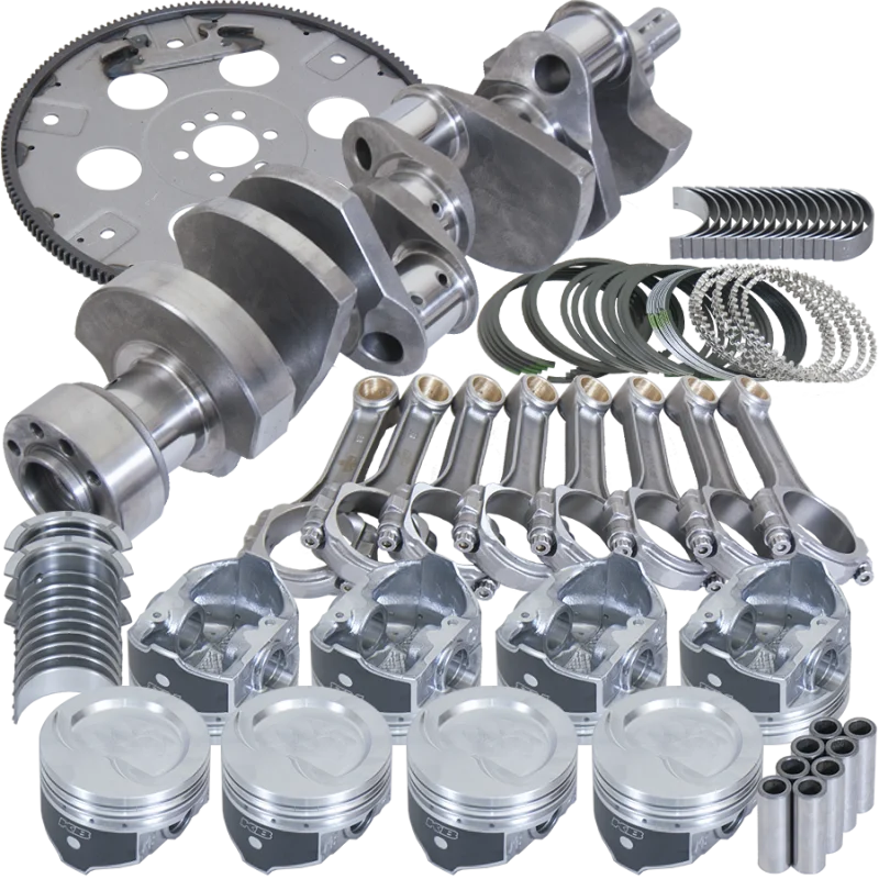 Eagle Chevy LT1350 1Pc 3.750in Crank 5.700in I-Beam Rods 4.030in Pistons 168 Tooth FP Bal Assembly - Side View