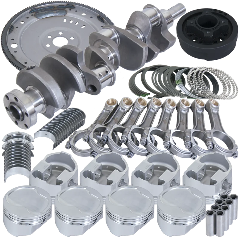 Eagle Ford 302 V-Rib Belt 157 Tooth Flexplate Balanced Rotating Assembly - 5.400in I-Beam +.030 Bore - Side View