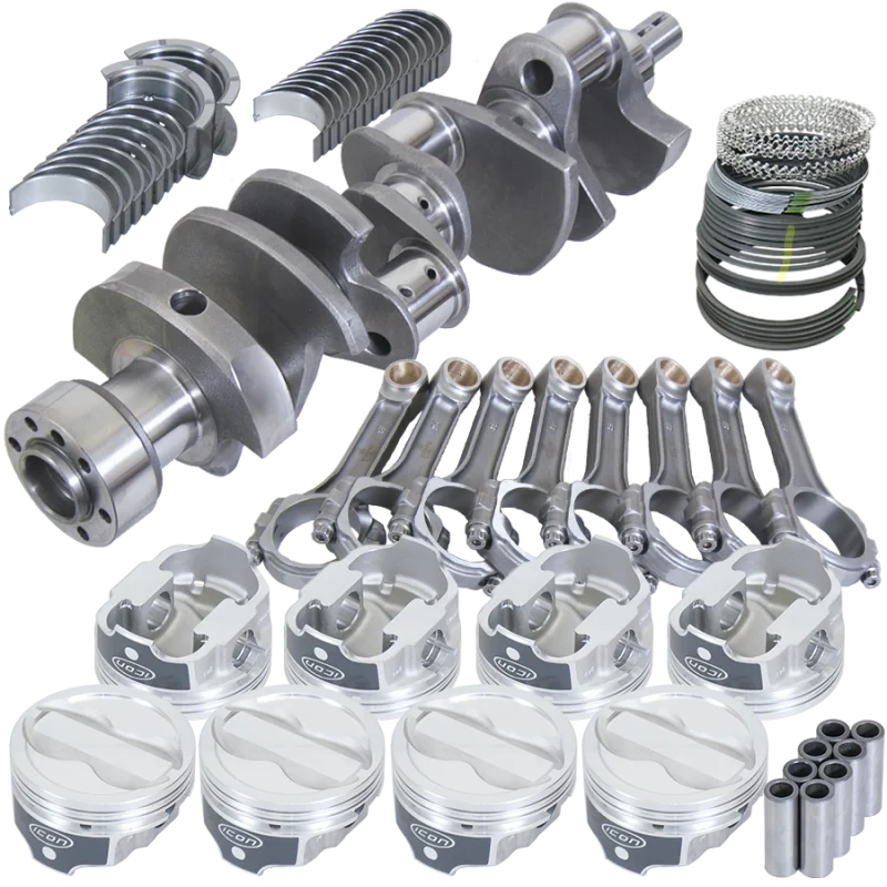 Eagle LT1350 1Pc 3.750in Crank 6.000in I-Beam Rods -18cc 4.060in Pistons Rotating Assembly fits Chevrolet - Side View