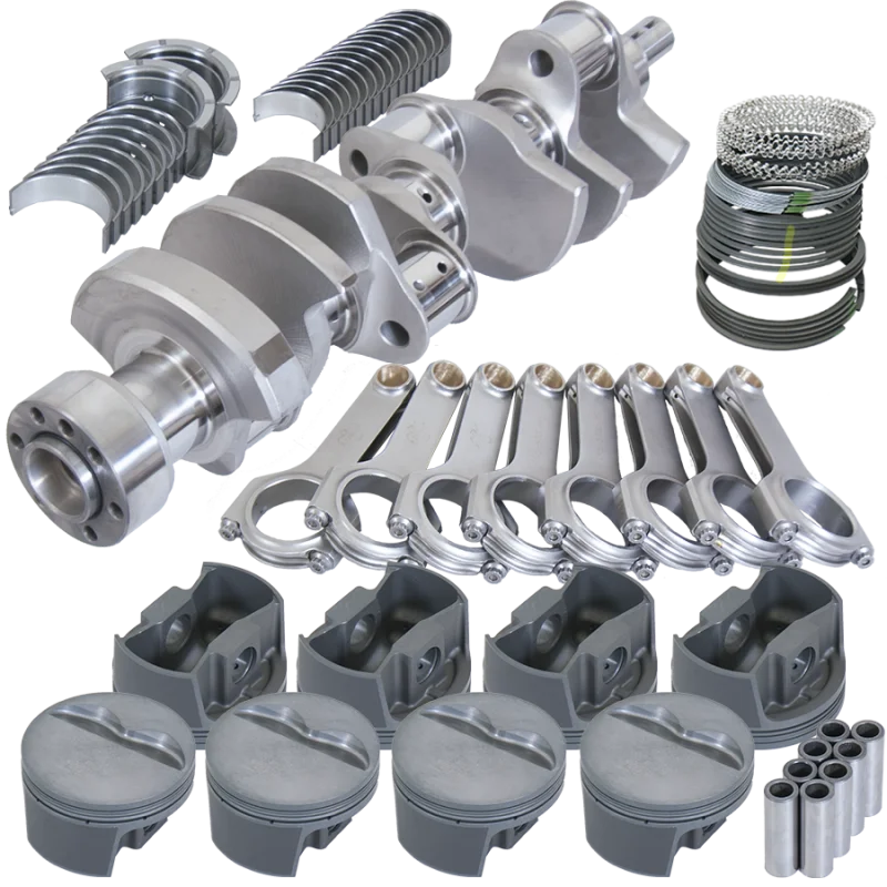 Eagle Rotating Assembly 1Pc 3.750in Crank 5.700in H-Beam -5cc Flat Top 4.040in Pistons fits Chevy LT1 350 - Side View