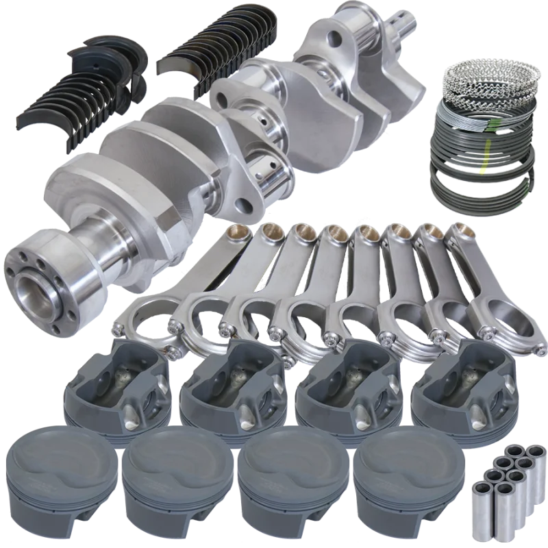 Eagle Rotating Assembly 1Pc 3.750in Crank 6.000in H-Beam -16cc Inv Dome 4.030in Piston fits Chevy LT1 350 - Side View