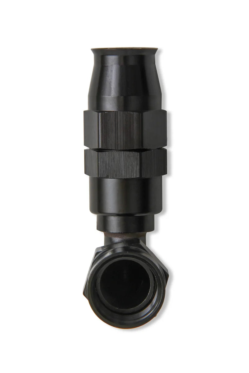 Earl's Performance -20 AN Twist-on (Dynamic Swivel) 90 Degree Bent Tube Hose-End 629120ERL - Back View