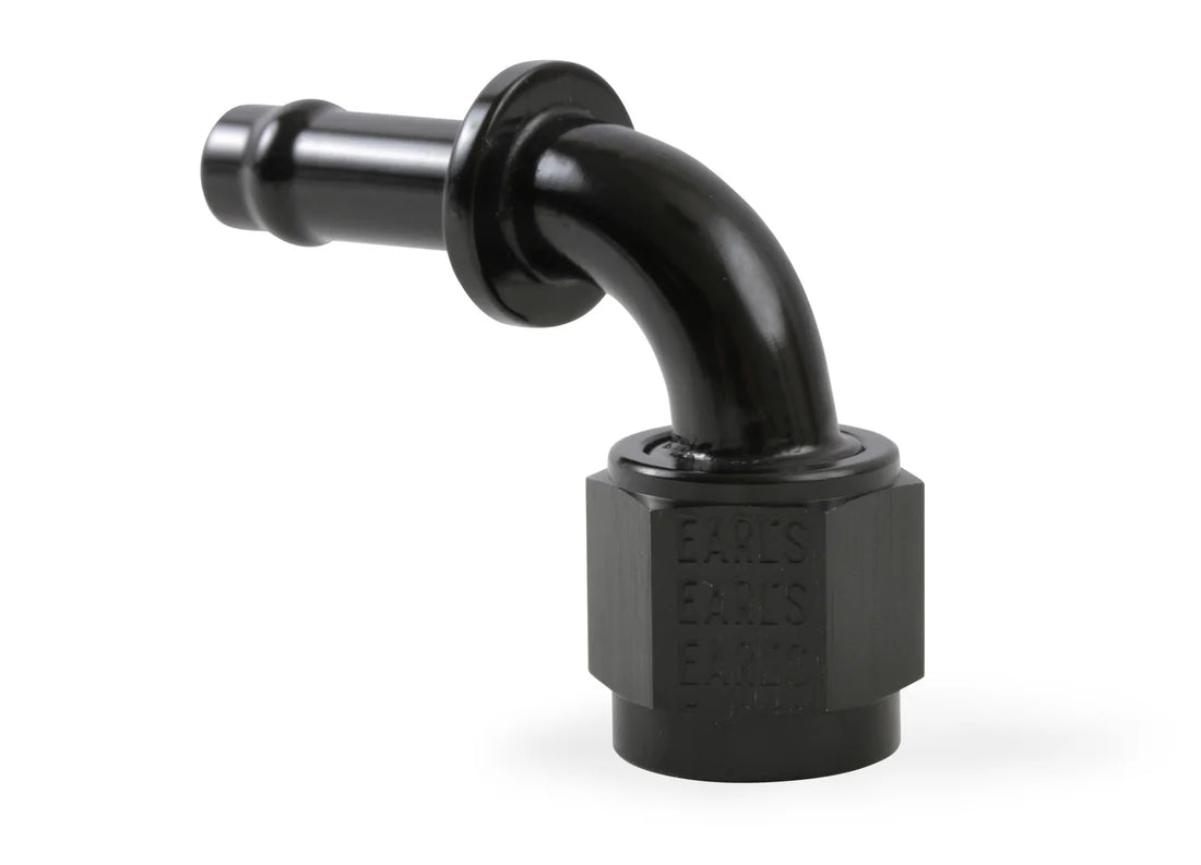 Earl's Performance -6 90 DEG TO 3/8" Earl's VAPOR GUARD HOSE END 759166ERL - Side View