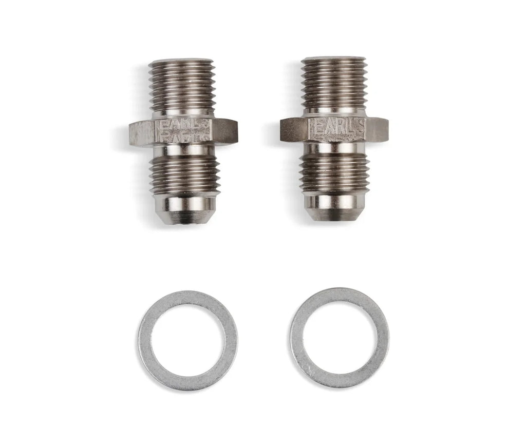 Earl's Performance 6an Male to 1/4-18 NPSM Adapter Fittings 2pk 940006ERL