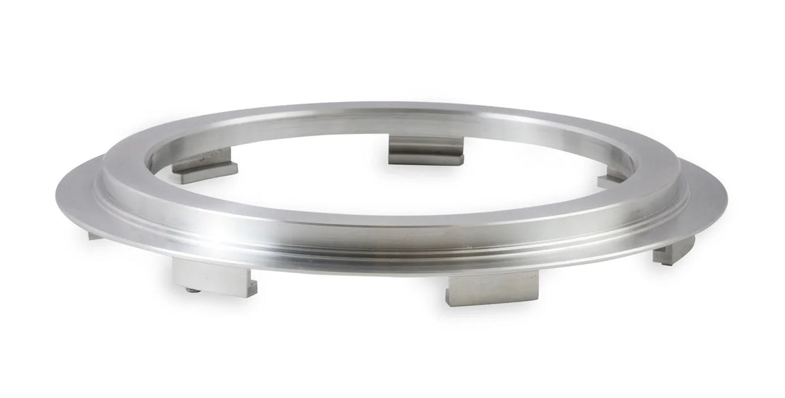 Earl's Performance Aluminum Weld-In Mounting Boss for USCAR (Factory Style) In-Tank Fuel Modules 166023ERL - Back View