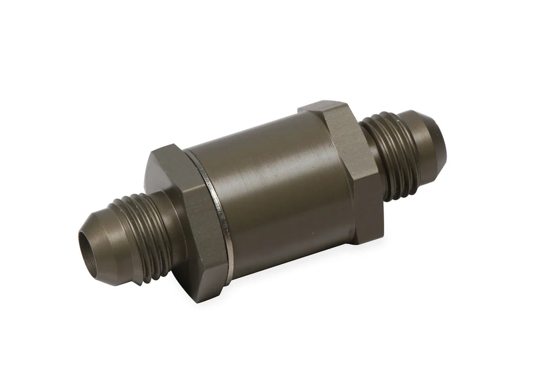 Earl's Performance Check Valve - 10AN Male – Stainless Steel Hinge Door with GF-600S Viton® Seal 253010ERL - Side View
